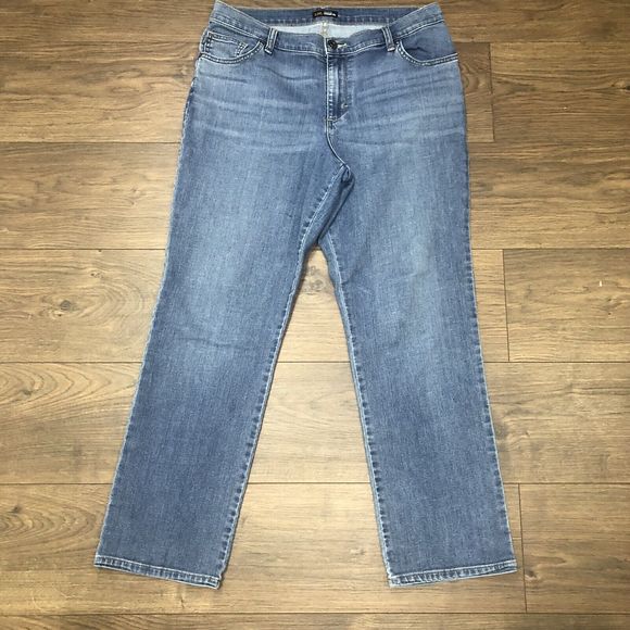 Lee womens relaxed fit straight jeans size 12 SHORT stretch BLUE wash - Picture 7 of 14